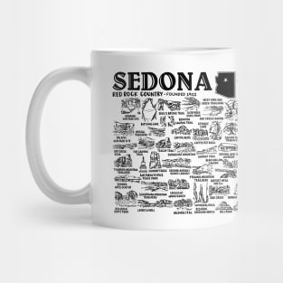 Sedona Map Art Mug